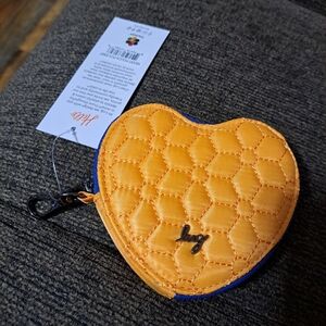 Lug Peach Sorbet Heart-Shaped Quilted Coin Purse